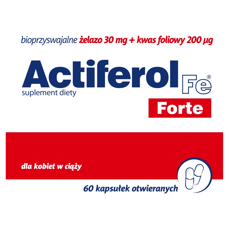 ActiFerol Fe Forte kapsułki dla kobiet w ciąży, 60 szt.