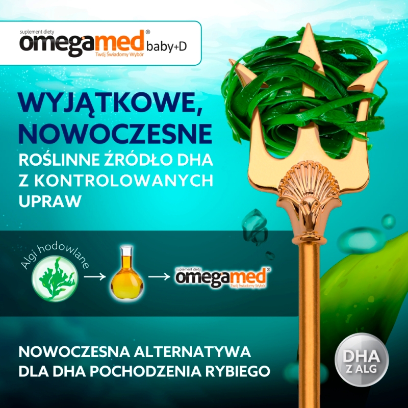 Omegamed Baby +D 6m+, kapsułki twist off z DHA i witaminą D dla niemowląt, 30 SZT.