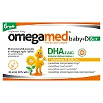 Omegamed Baby +D 6m+ kapsułki twist off z DHA i witaminą D dla niemowląt, 30 SZT.