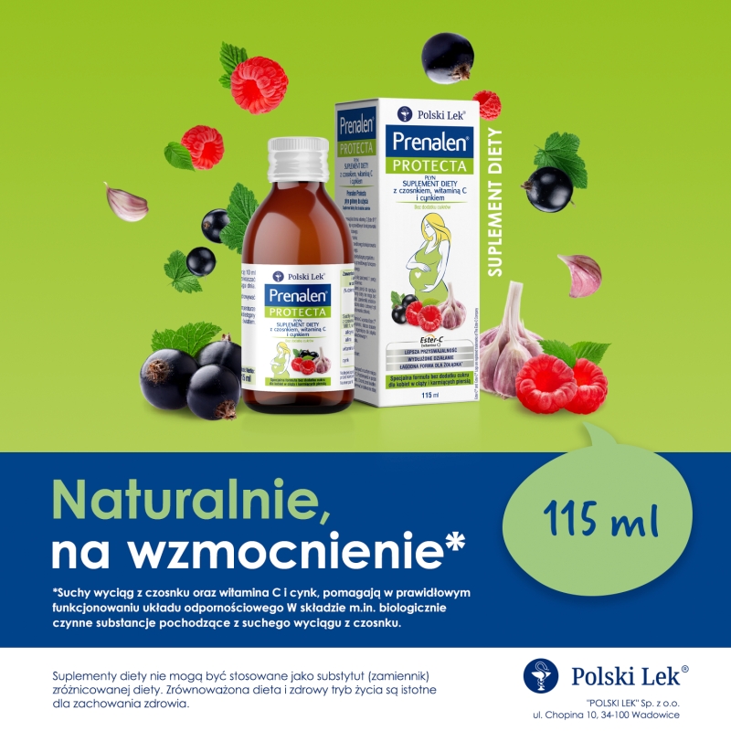 Prenalen, syrop dla kobiet w ciąży, karmiących piersią bez dodatku cukru, butelka 115 ml