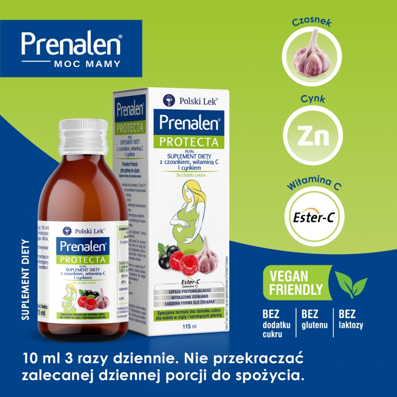 Prenalen, syrop dla kobiet w ciąży, karmiących piersią bez dodatku cukru, butelka 115 ml