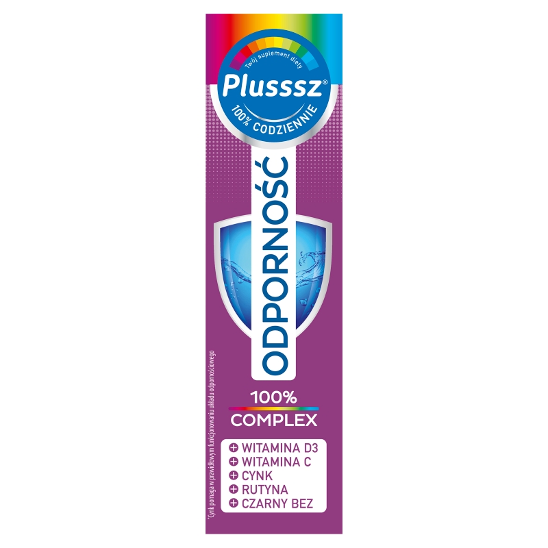 Plusssz Odporność 100% Complex, tabletki na odporność z witaminą C, 20 szt.
