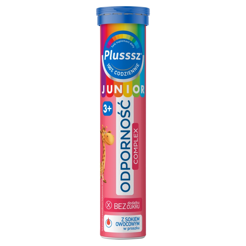 Plusssz Junior Odporność Complex, tabletki musujące z witaminami, 20 szt.
