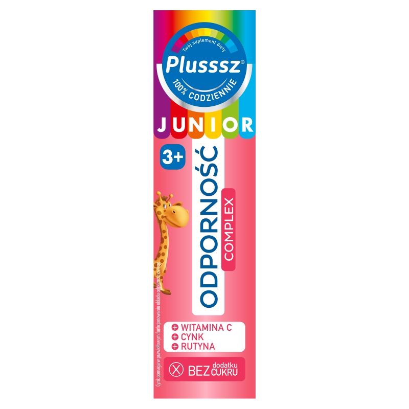 Plusssz Junior Odporność Complex tabletki musujące z witaminami, 20 szt.