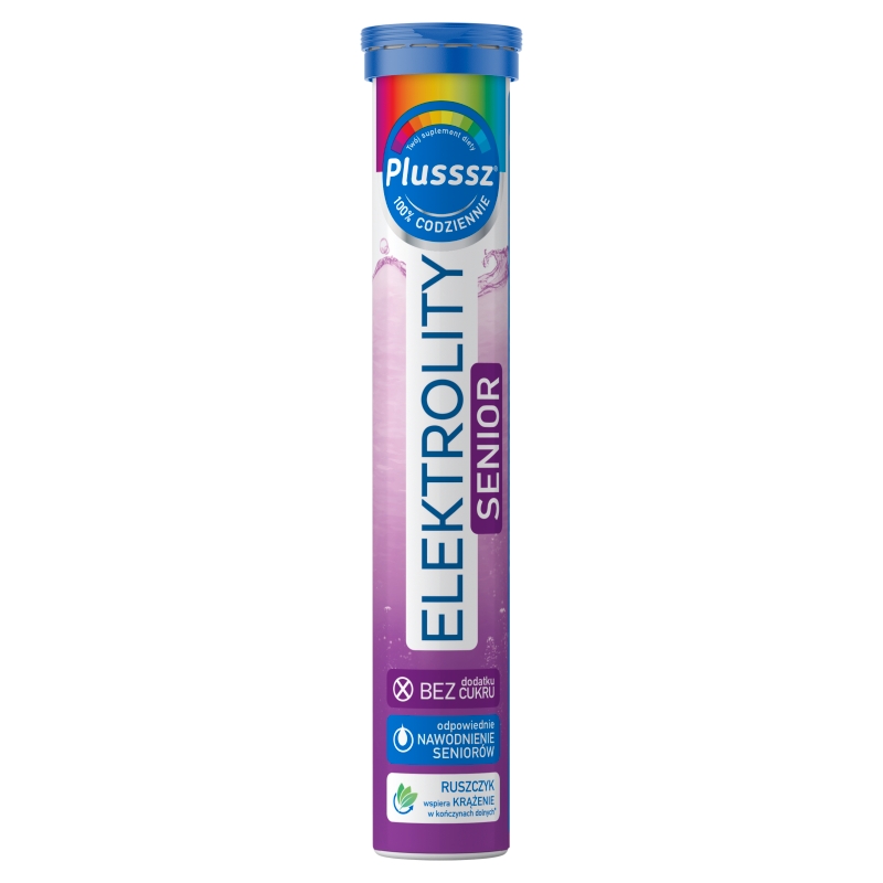 Plusssz Elektrolity Senior , tabletki musujące przeznaczone dla osób starszych, 24 szt.