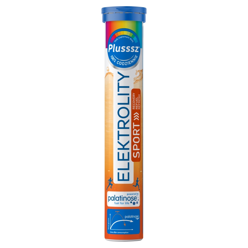 Plusssz Elektrolity Sport , tabletki musujące przeznaczone dla osób aktywnych, 24 szt.