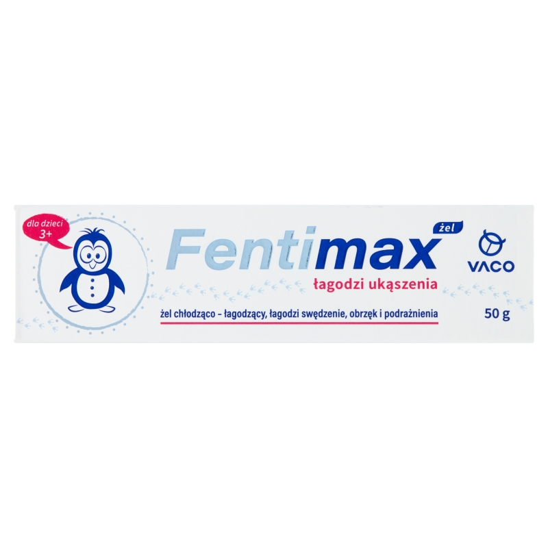 Fentimax , żel chłodząco - łagodzący zmniejszający obrzęki i swędzenie, 50 g