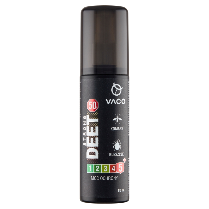 Vaco Strong Deet, płyn na komary, kleszcze i meszki Max, 80 ml