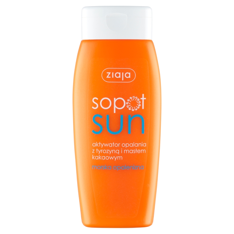 ZIAJA SOPOT SUN, aktywator opalania z tyrozyną i masłem kakaowym, 150 ml