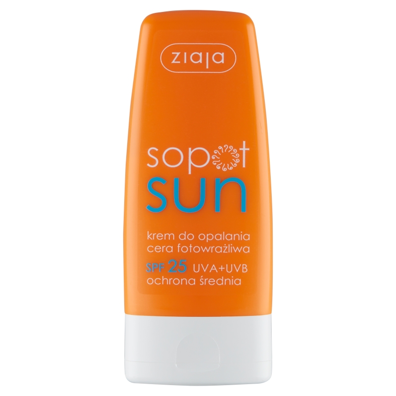 Ziaja Sopot Sun, krem do opalania cera fotowrażliwa SPF 25, 60 ml