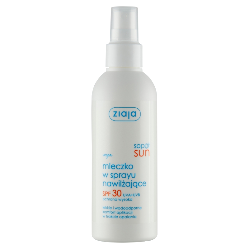 Ziaja Sopot Sun, mleczko nawilżające spray SPF 30, 170 ml