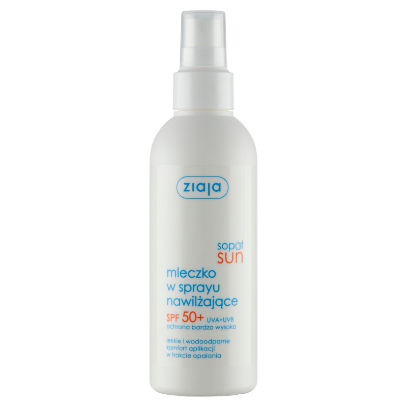 Ziaja Sopot Sun , mleczko nawilżające w sprayu SPF 50+, 170 ml