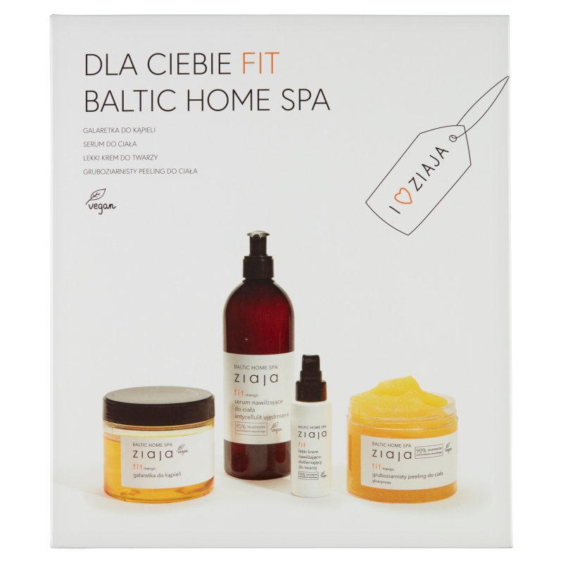 Ziaja BALTIC HOME SPA FIT , zestaw: galaretka do kąpieli, serum do ciała, krem do twarzy, peeling do ciała