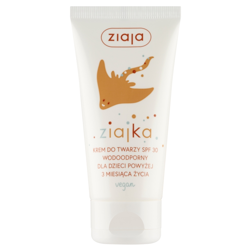 Ziajka, krem do twarzy SPF30 wodoodporny dla dzieci powyżej 3. miesiąca życia, 50 ml