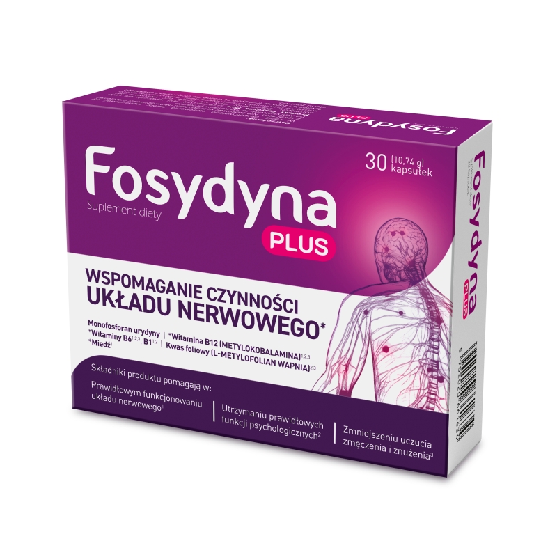 Fosydyna Plus, kapsułki ze składnikami wspierającymi układ nerwowy, 30 szt.