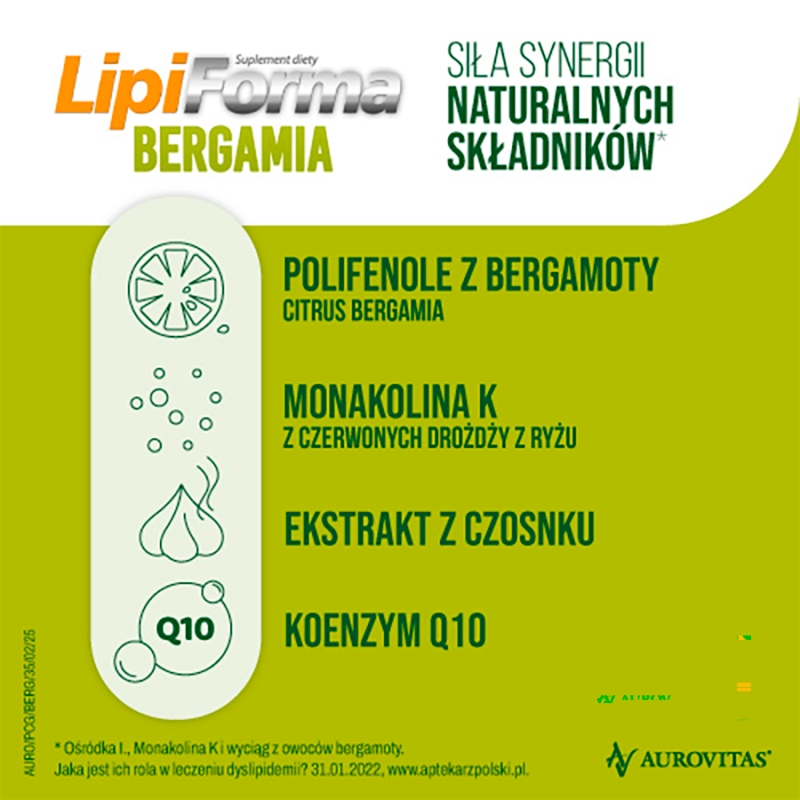 Lipiforma Bergamia , kapsułki, 30 szt.