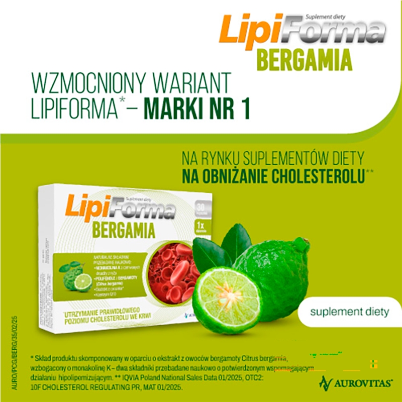Lipiforma Bergamia , kapsułki, 30 szt.
