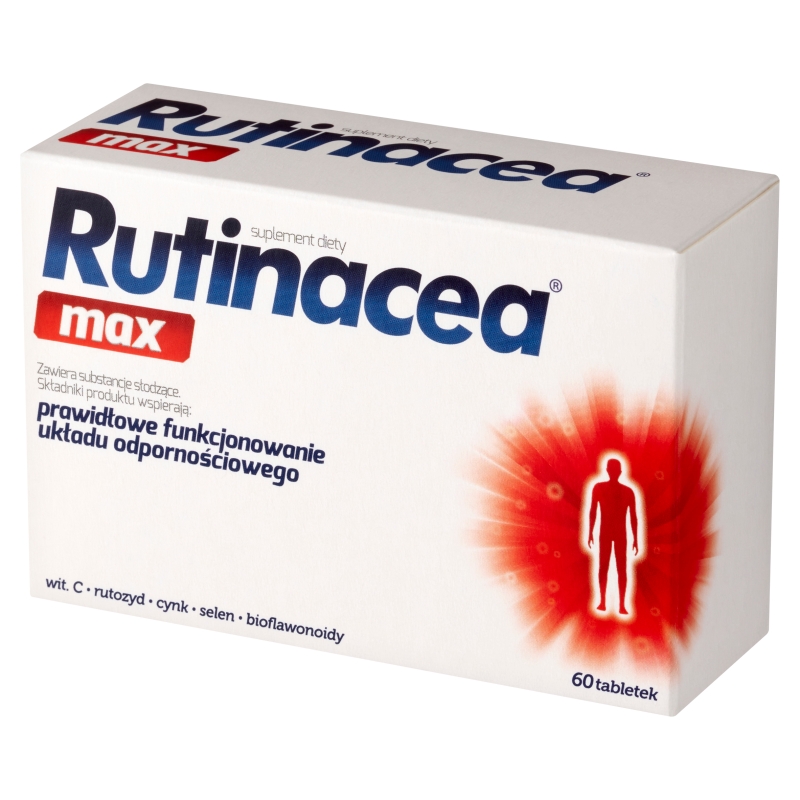 Rutinacea Max, tabletki ze składnikami wspierającymi na odporność, 60 szt. (45 szt. + 15 szt. gratis)