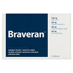 Braveran tabletki ze składnikami wspomagajacymi osiągnięcie erekcji, 8 szt.
