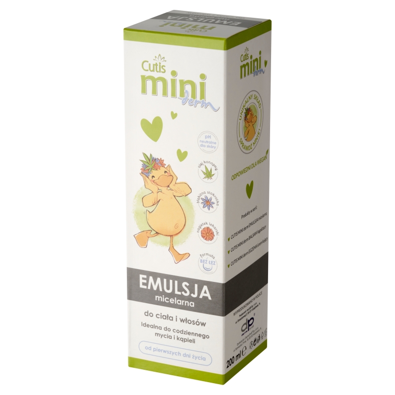 Cutis Mini Derm, emulsja micelarna do mycia ciała, 200 ml
