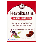 Herbitussin , pastylki do ssania ze składnikami wspomagającymi w bólu gardła i kaszlu, 12 szt.