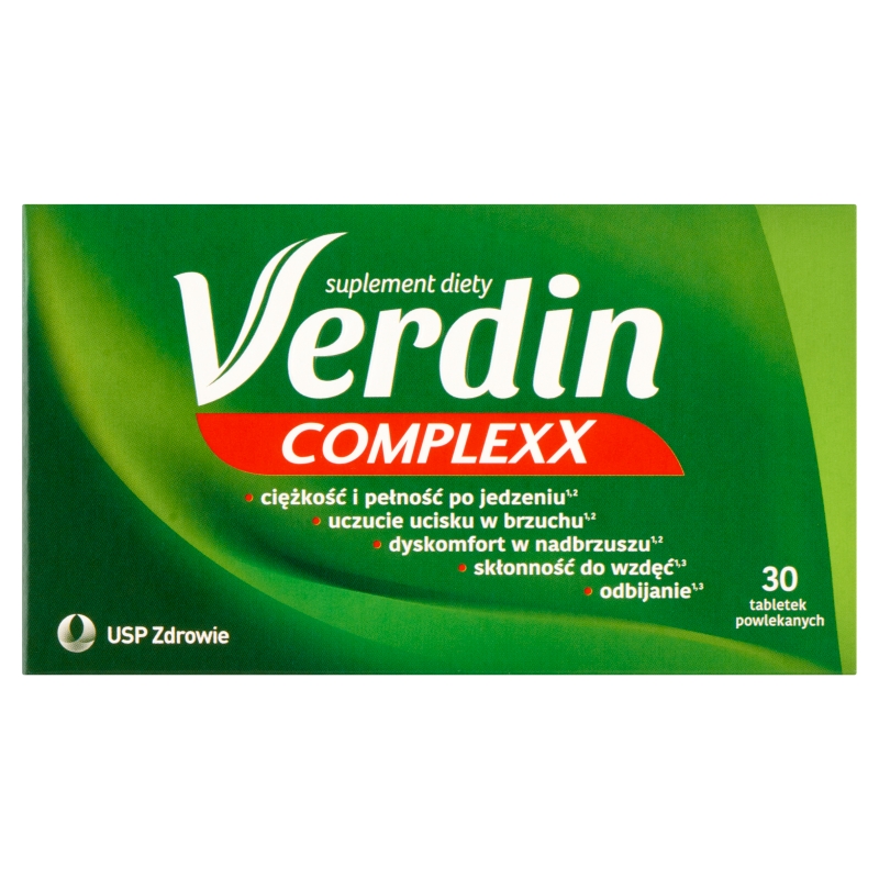 Verdin Complexx tabletki ze składnikami na trawienie, wzdęcia, 30 szt.