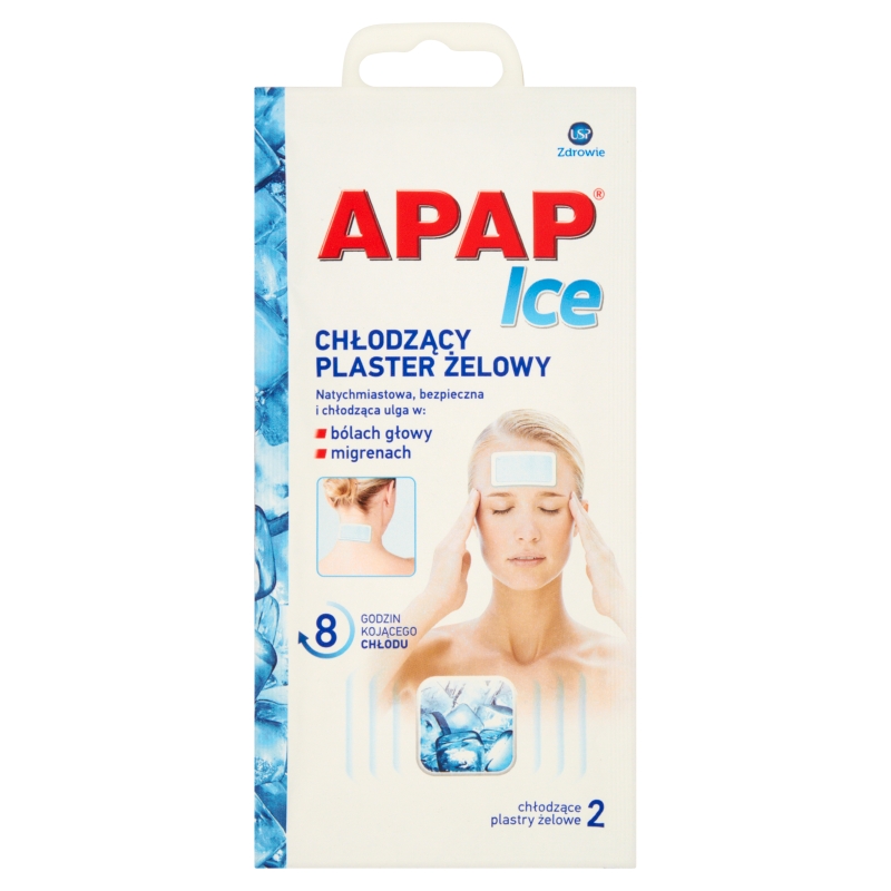 Apap ICE, plaster hydrożelowy w migrenowych bólach głowy, 2 szt.