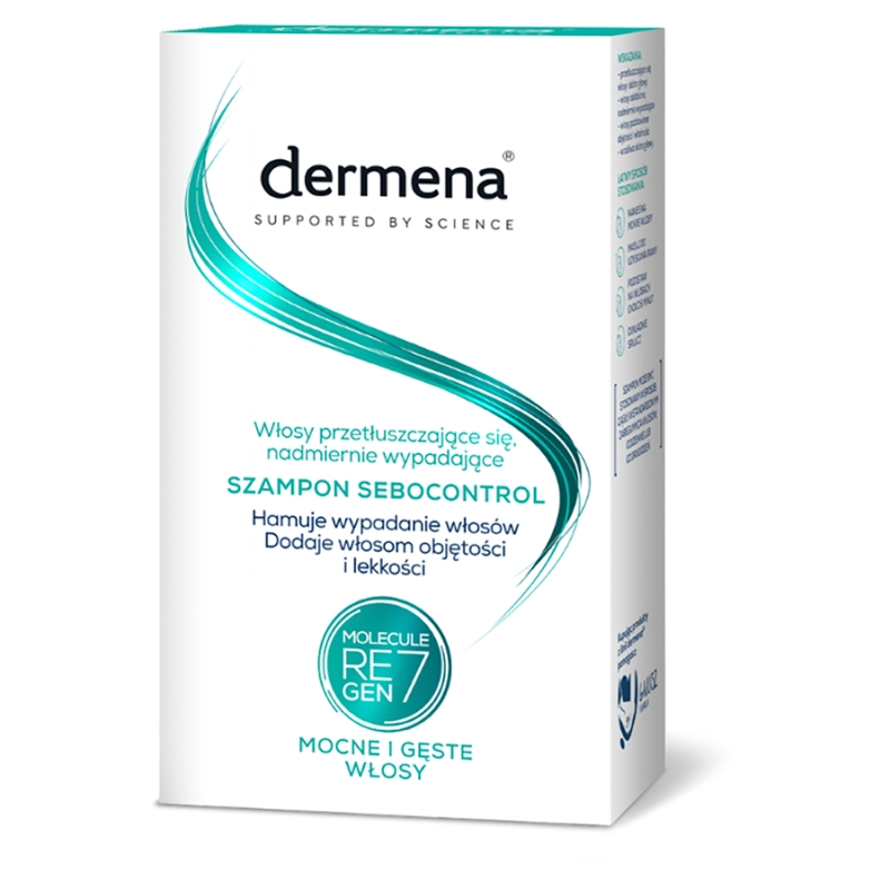 Dermena Szampon Sebocontrol , szampon do włosów przetłuszczających się, 200 ml