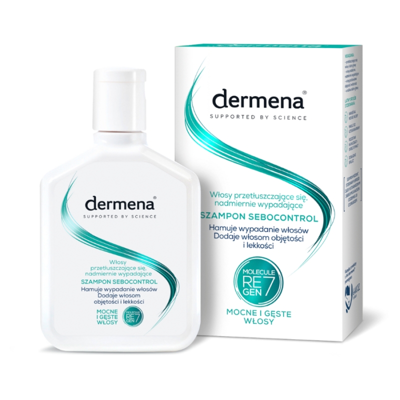 Dermena Szampon Sebocontrol , szampon do włosów przetłuszczających się, 200 ml