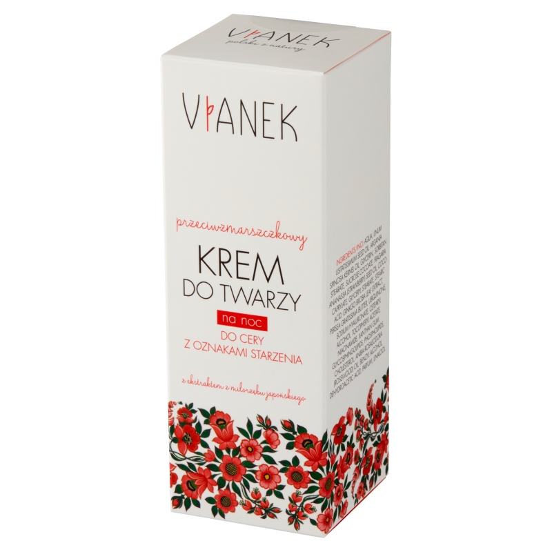 Vianek, przeciwzmarszczkowy krem do twarzy na noc, 50 ml