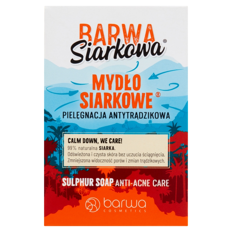 Barwa Siarkowa Specjalistyczne mydło siarkowe, mydło do cery trądzikowej, 100 g
