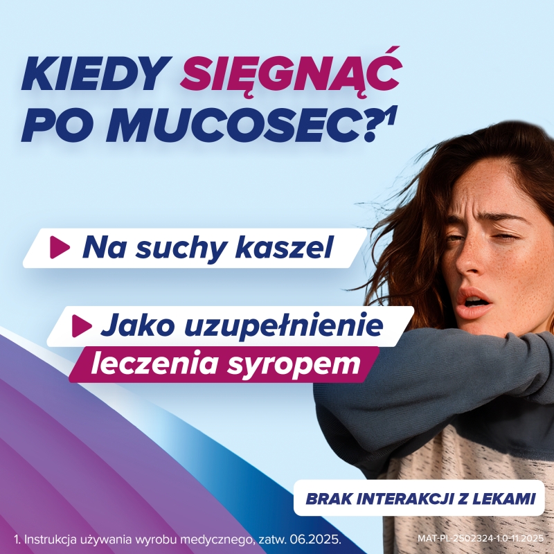 Mucosec, pastylki do ssania, wiśnia i jagody leśne, 16 szt.