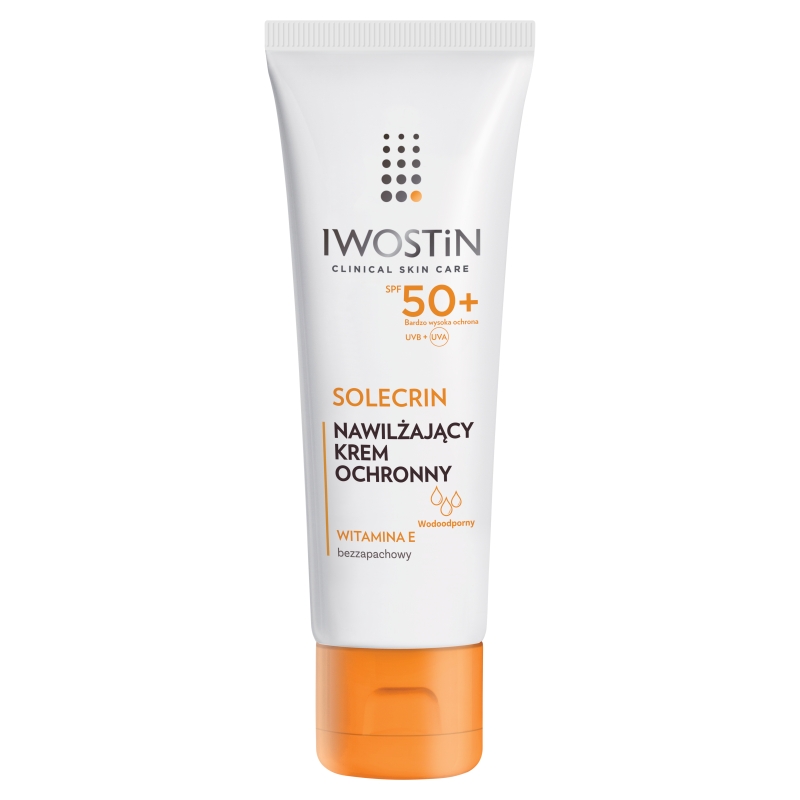 Iwostin Solecrin, krem ochronny SPF 50+ do skóry wrażliwej, normalnej, mieszanej, 50 ml