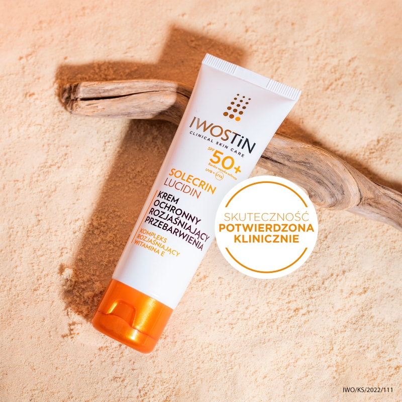 Iwostin Solecrin Lucidin, krem na przebarwienia, SPF 50+, 50 ml KRÓTKA DATA 28.02.2026