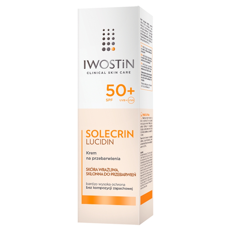 Iwostin Solecrin Lucidin, krem na przebarwienia, SPF 50+, 50 ml KRÓTKA DATA 28.02.2026