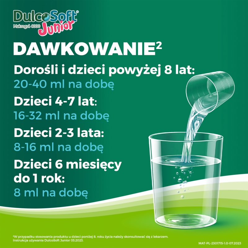 Dulcosoft Junior , preparat reguluacy pracę jelit dla dzieci, 100 ml KRÓTKA DATAT 30.06.2025