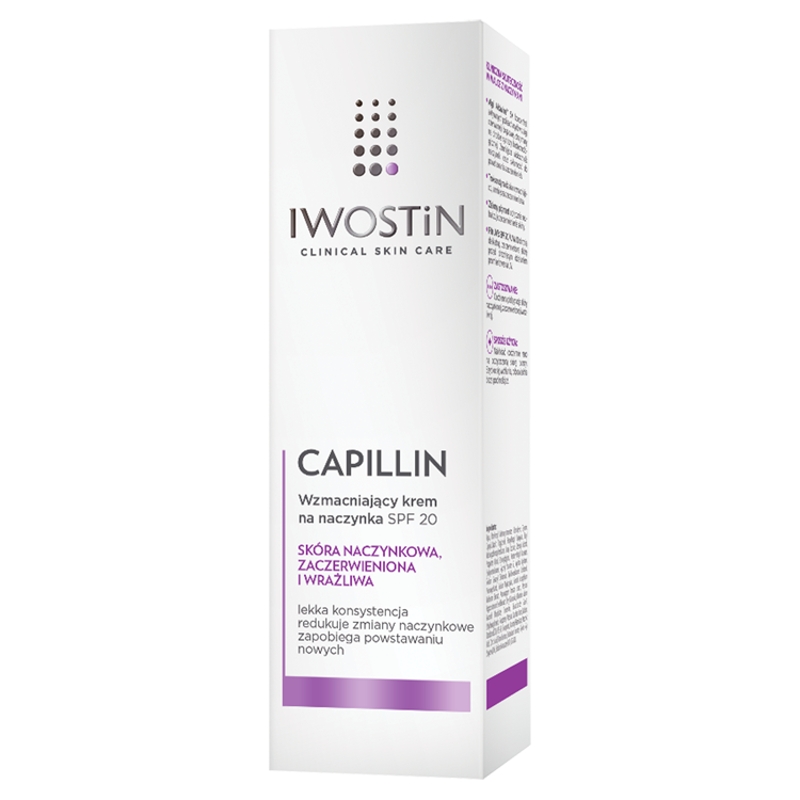 Iwostin Capillin, krem na naczynka SPF 20 z aktywnymi filtrami, 40 ml