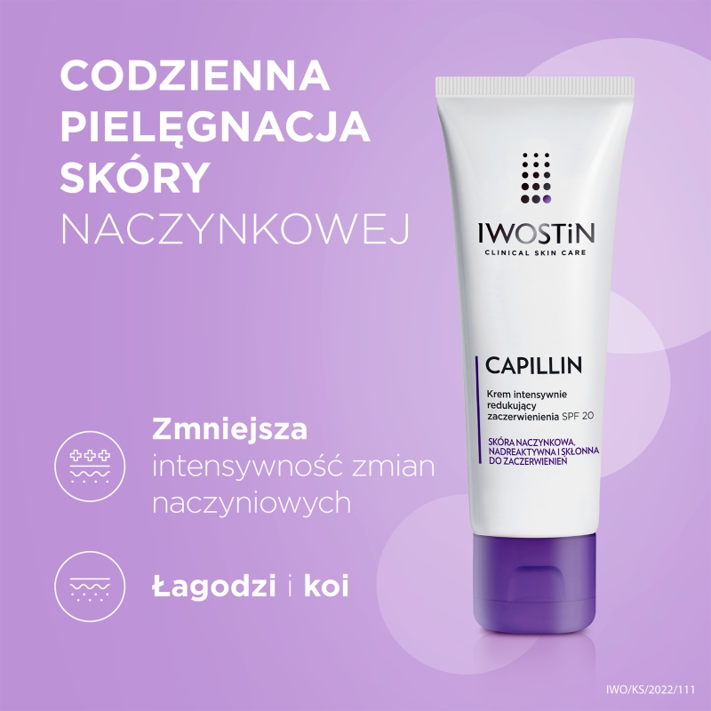 Iwostin Capilin, krem intensywnie redukujący zaczerwienienia, SPF 20, 40 ml