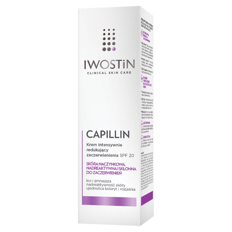 Iwostin Capilin, krem intensywnie redukujący zaczerwienienia, SPF 20, 40 ml
