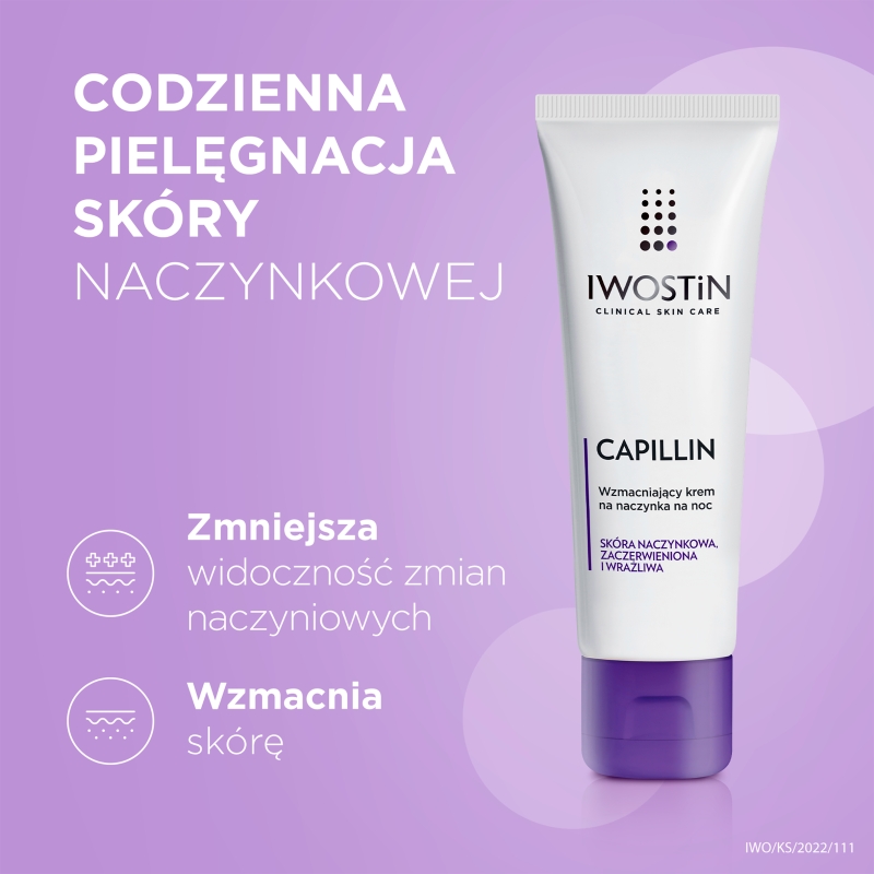 Iwostin Capillin, wzmacniający krem na naczynka na noc, 40 ml