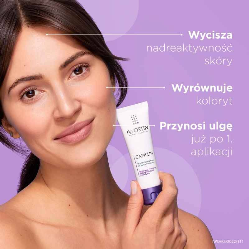 Iwostin Capillin, wzmacniający krem na naczynka na noc, 40 ml