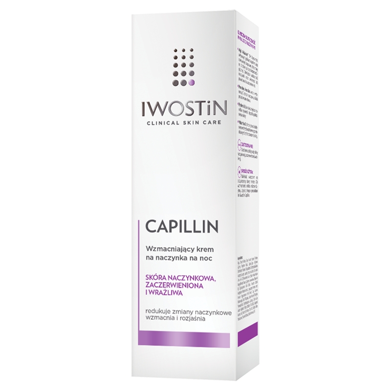 Iwostin Capillin, wzmacniający krem na naczynka na noc, 40 ml