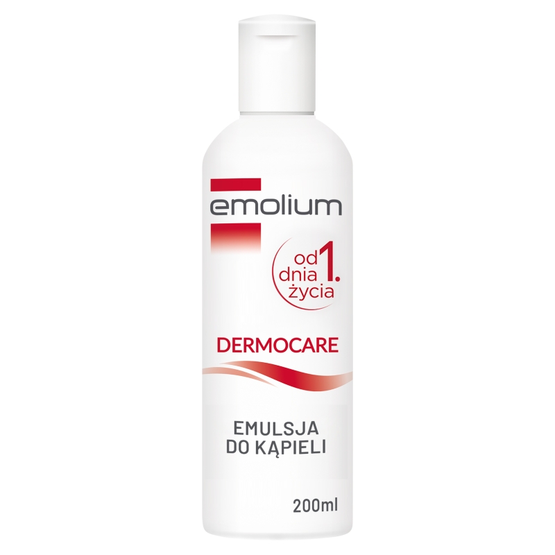 Emolium Dermocare, emulsja do kąpieli do skóry wrażliwej, suchej, skłonnej do alergii, 200 ml