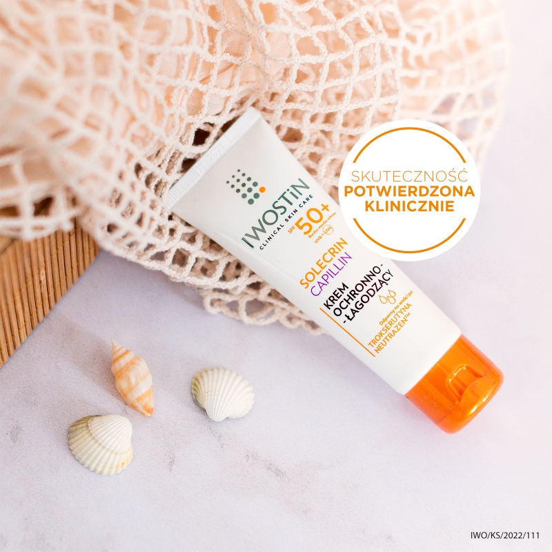 Iwostin Solecrin Capillin, krem ochronny SPF 50+ do cery naczynkowej, 50 ml KRÓTKA DATA 31.01.2026