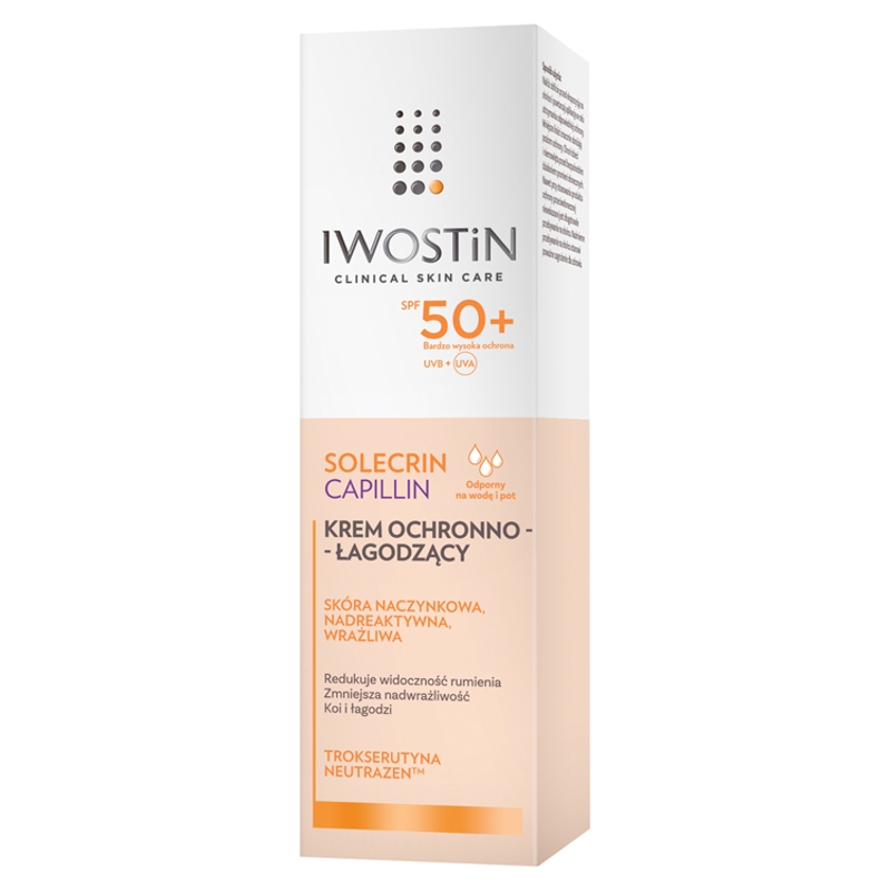 Iwostin Solecrin Capillin, krem ochronny SPF 50+ do cery naczynkowej, 50 ml KRÓTKA DATA 31.01.2026