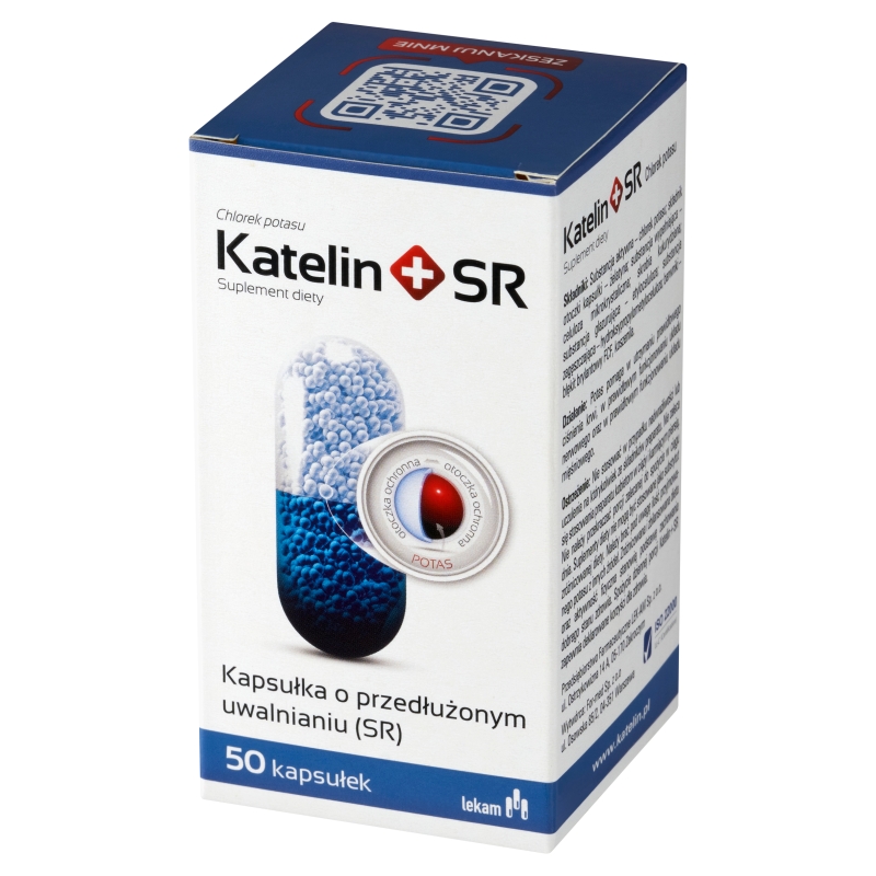 Katelin+SR, kapsułki ze składnikami pomagającymi utrzymać prawidłowe ciśnienie krwi, 50 szt.