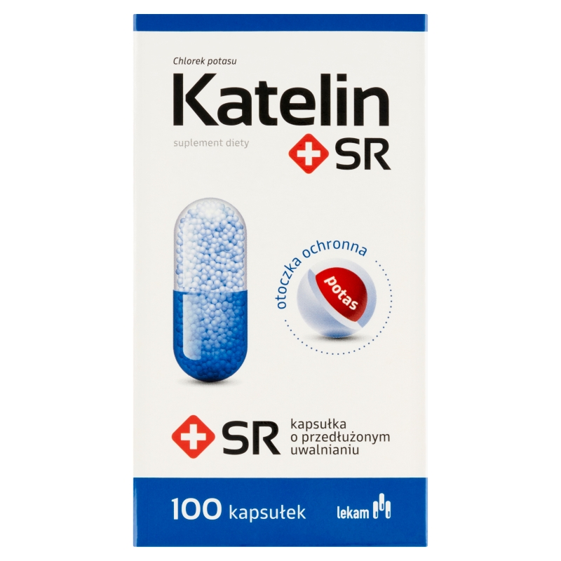 Katelin+SR, kapsułki ze składnikami uzupełniającymi dietę w potas, 100 szt.