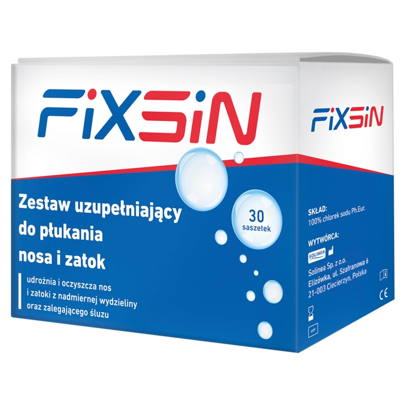 FIXSIN, zestaw uzupełniający do płukania zatok, 30 sasz.