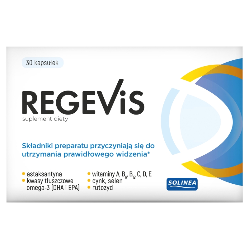Regevis, tabletki ze składnikami utrzymującymi prawidłowe widzenie, 30 szt.