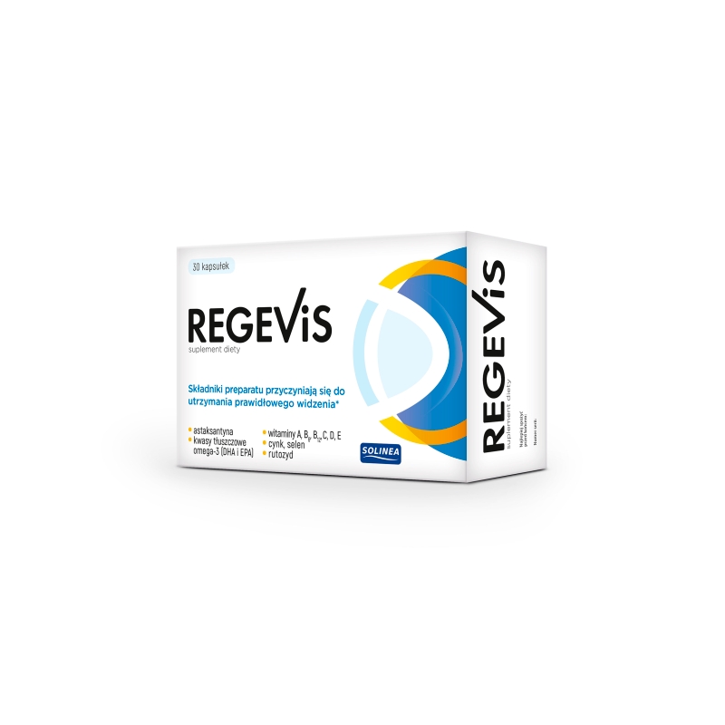 Regevis, tabletki ze składnikami utrzymującymi prawidłowe widzenie, 30 szt.